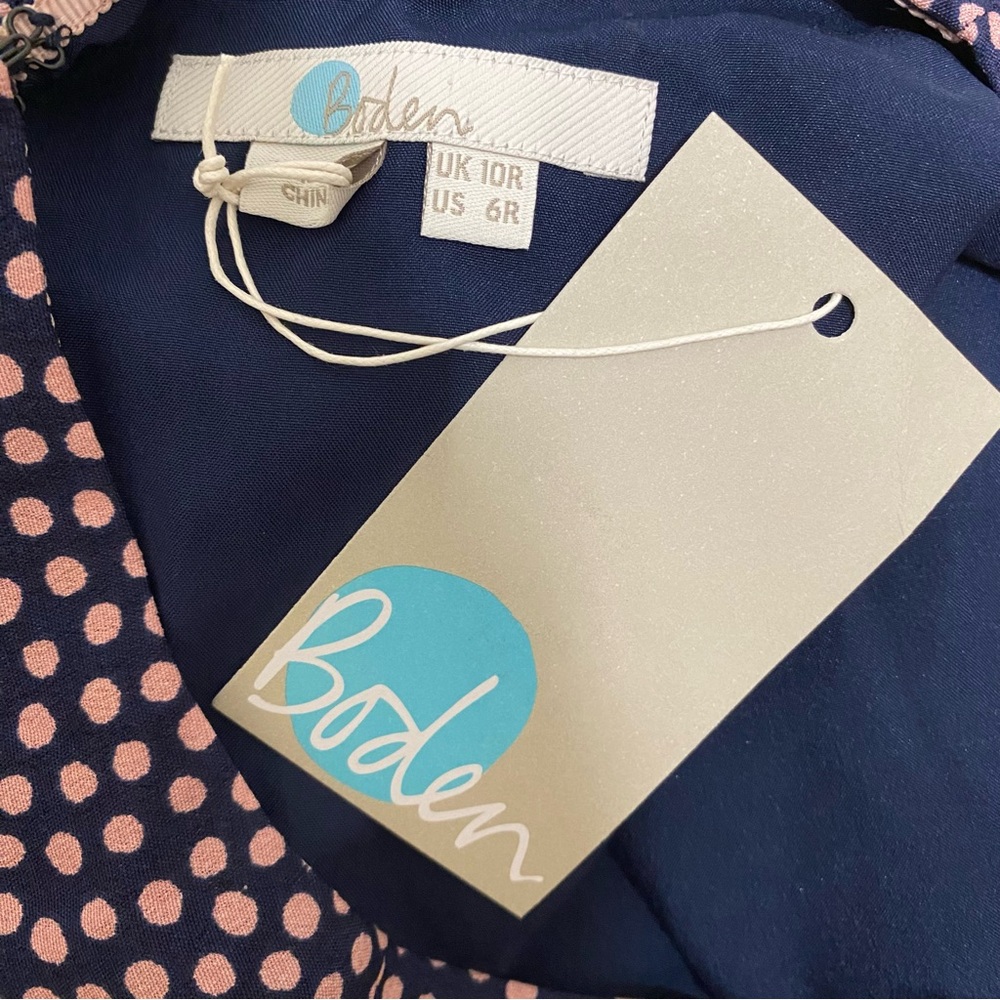 Boden Renee Polka Dot Midi Dress 6R - Picture 7 of 10